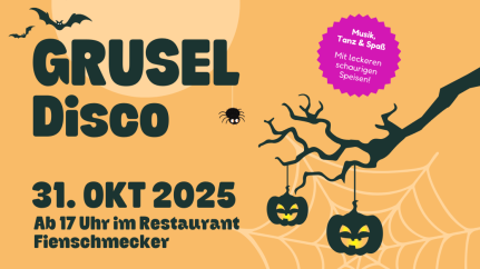 Grusel-Disco am 31.10.2025 mit Musik, Tanz, SpaĂ & schaurigen Speisen